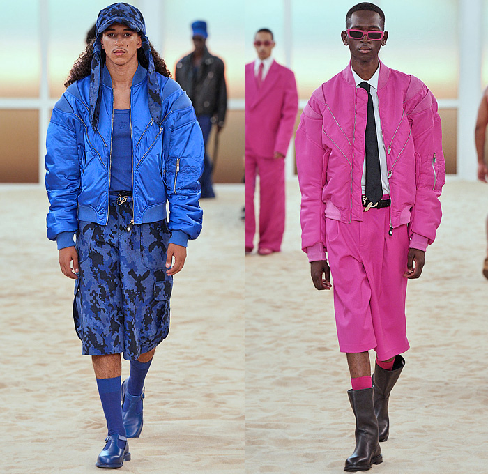 3.Paradis 2026 Spring Summer menswear – freedom doves, surreal art beachwear, multi-waistband denim, crystals, utility layers