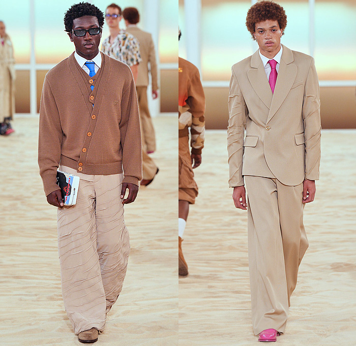3.Paradis 2026 Spring Summer menswear – freedom doves, surreal art beachwear, multi-waistband denim, crystals, utility layers