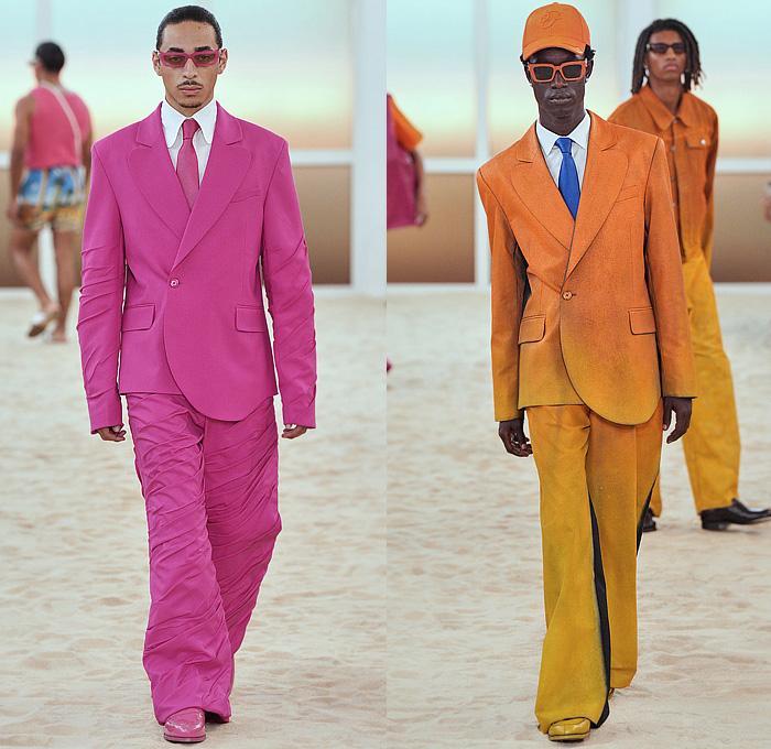 3.Paradis 2026 Spring Summer menswear – freedom doves, surreal art beachwear, multi-waistband denim, crystals, utility layers