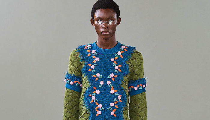 Craig Green 2026 Spring Summer Mens Runway - Vest, Straps, Fred Perry Collab, Knit Fringes, Skirt Shorts, Flowers, and Rainwear