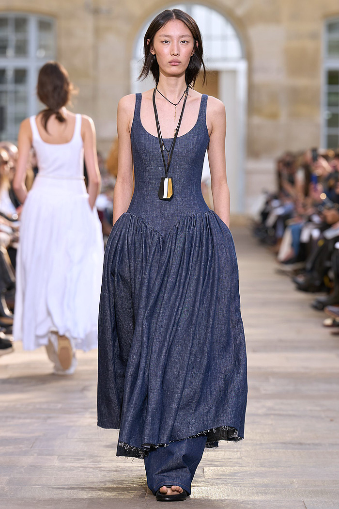 Gabriela Hearst 2026 Spring Summer Womens Runway - tarot, knit, denim jeans, poufy sleeves, yarn, deadstock charms, cutout stars