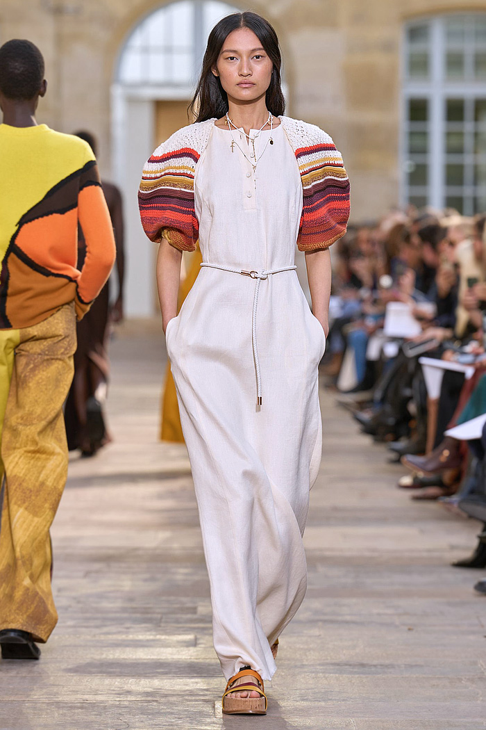 Gabriela Hearst 2026 Spring Summer Womens Runway - tarot, knit, denim jeans, poufy sleeves, yarn, deadstock charms, cutout stars