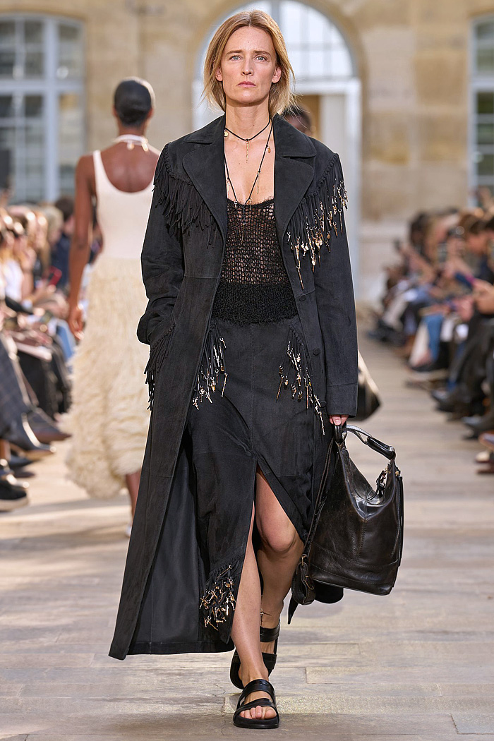 Gabriela Hearst 2026 Spring Summer Womens Runway - tarot, knit, denim jeans, poufy sleeves, yarn, deadstock charms, cutout stars