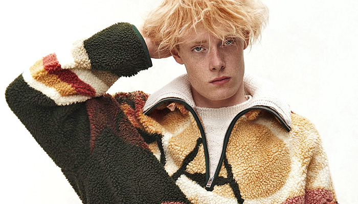 Isabel Marant 2026 Spring Summer Menswear – Ibiza, tribal, denim jackets, striped jeans, knit hoodies, fleece, leaves, camp shirts