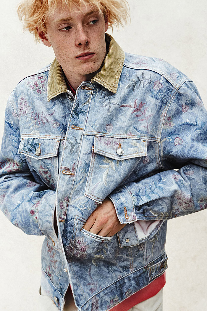 Isabel Marant 2026 Spring Summer Menswear – Ibiza, tribal, denim jackets, striped jeans, knit hoodies, fleece, leaves, camp shirts