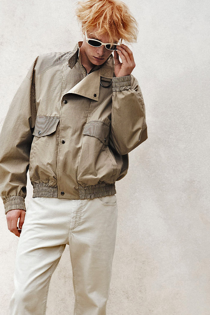 Isabel Marant 2026 Spring Summer Menswear – Ibiza, tribal, denim jackets, striped jeans, knit hoodies, fleece, leaves, camp shirts