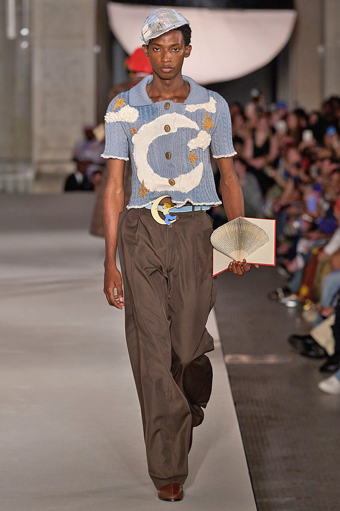 KidSuper 2026 Spring Summer Mens - flaps, children's book illustrations, coats, patchwork, wide leg jeans, apron, deconstructed