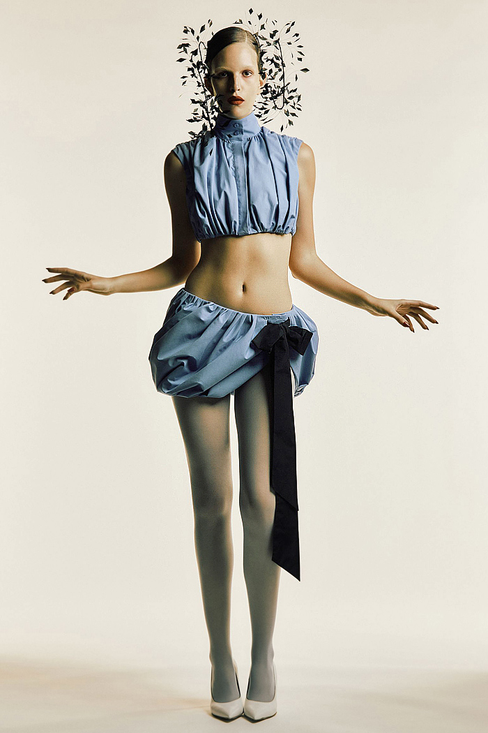 Palomo Spain 2026 Resort Cruise Womens Lookbook Cocoon collection with balloon dresses, bows, polka dots, feathers, and smudges