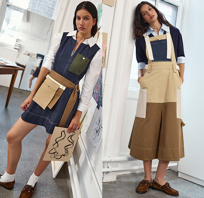 Tanya Taylor 2026 Resort Cruise Pre-Spring Womens Lookbook - Bedazzled Sequins Crystals Flowers Floral Pinstripe Outerwear Coat Blazer Jacket Bandeau Crop Top Midriff Hotpants Wide Leg Denim Jeans Dress Blouse Patchwork Overalls Jumpsuit Pockets Leopard Cheetah Pantsuit Feathers Fringes Knit Sweater Jumper Cardigan Midi Skirt Miniskirt Silk Satin Brocade Paint Fanny Pack Pouch Belt Bag Flats Boat Shoes