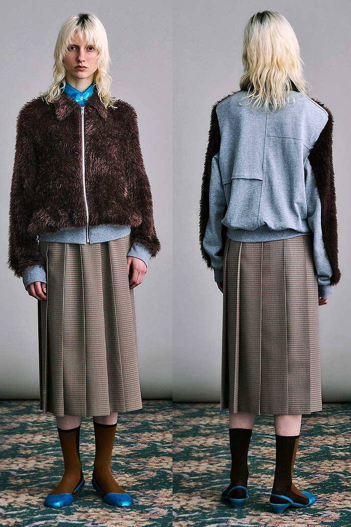Undercover 2026 Resort Cruise Womenswear - deconstructed, denim jeans, pleats, pajamas, lace, layers, skull flowers, patchwork