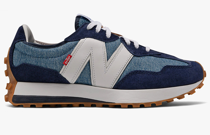 New Balance x Levi's Collab 327 Trainers Running Shoes | Denim Jeans  Fashion Week Runway Catwalks, Fashion Shows, Season Collections Lookbooks >  Fashion Forward Curation < Trendcast Trendsetting Forecast Styles Spring  Summer