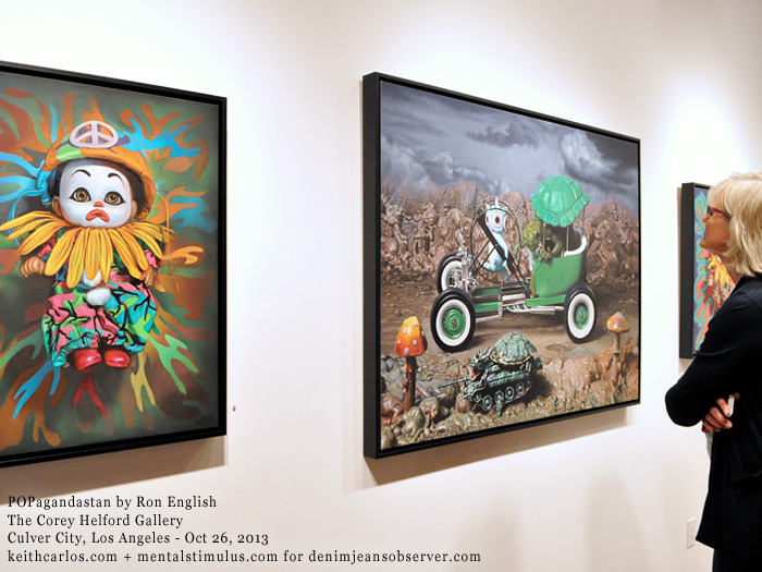 POPagandastan by Ron English Art Show Exhibition at The Corey Helford Gallery Culver City Los Angeles - Denim Jeans Observer supports the Arts Community - Gallery Event Coverage - Pop Art Surrealism Oil Paintings