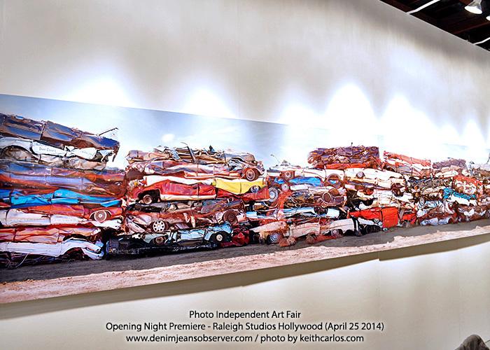 (16) Crushed Cars by William Berry - Photo Independent Art Fair Opening Night Premiere Raleigh Studios Hollywood April 25 2014 - Event Art Show Photo Exhibition Coverage for Denim Jeans Observer - Keith Carlos Photography