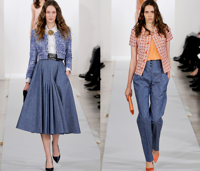 (3) Oscar de la Renta - Denim & Jeanswear 2013 Pre Fall Womens Presentations: Designer Denim Jeans Fashion: Season Collections, Runways, Lookbooks and Linesheets