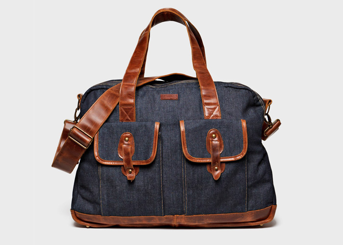 Façonnable Tailored Denim Mens Weekender Holdall Bag: Made in Denim Finds: Accessories, Footwear, Shoes, Bags, Toys and Products Made in Denim, Quirky Finds