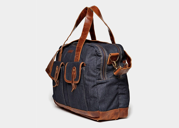 Façonnable Tailored Denim Mens Weekender Holdall Bag: Made in Denim Finds: Accessories, Footwear, Shoes, Bags, Toys and Products Made in Denim, Quirky Finds