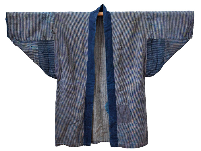 Atelier de l'Armée 2013 Spring Japanese Farmer Worker Jacket - Mens Vintage Outerwear Kimono Handspun Indigo - Made in Denim Finds #MadeInDenim #DenimFinds: Accessories, Headgear, Footwear, Shoes, Bags, Toys and Products Made in Denim, Quirky & Cool Finds, Denim Outerwear (coats, parkas, capes, jackets, vests and more)