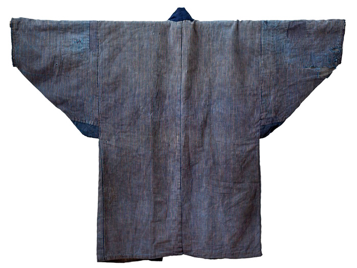 Atelier de l'Armée 2013 Spring Japanese Farmer Worker Jacket - Mens Vintage Outerwear Kimono Handspun Indigo - Made in Denim Finds #MadeInDenim #DenimFinds: Accessories, Headgear, Footwear, Shoes, Bags, Toys and Products Made in Denim, Quirky & Cool Finds, Denim Outerwear (coats, parkas, capes, jackets, vests and more)