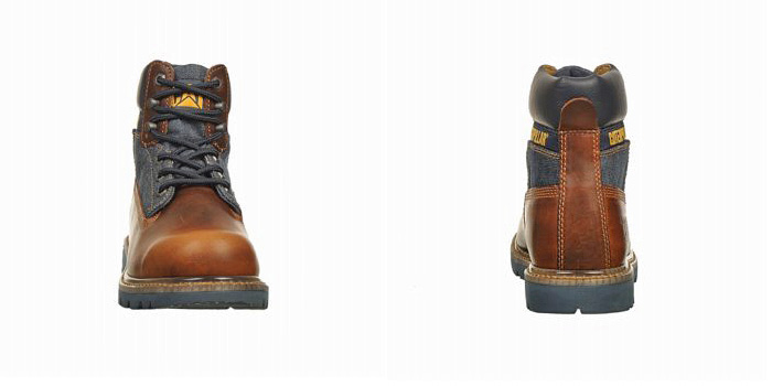 Cat Footwear Mens Colorado Jean Boot - Made in Denim Finds #MadeInDenim #DenimFinds: Accessories, Headgear, Footwear, Shoes, Bags, Toys and Products Made in Denim, Quirky & Cool Finds, Denim Outerwear (coats, parkas, capes, jackets, vests and more)
