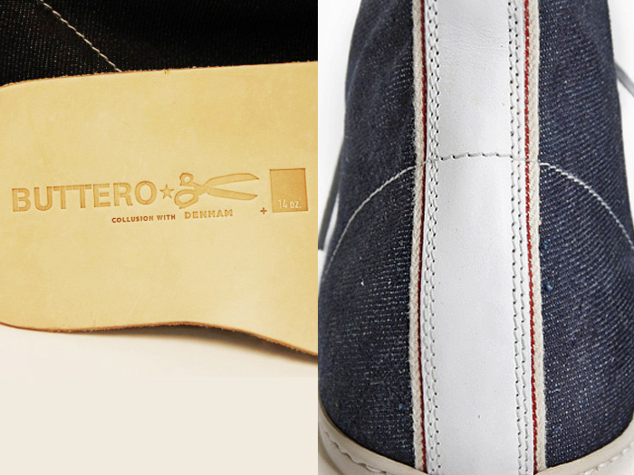 DENHAM The Jeanmaker x Buttero Collaboration x 14oz. Selvedge Denim Sneakers: Made in Denim Finds: Accessories, Footwear, Shoes, Bags, Toys and Products Made in Denim, Quirky Finds