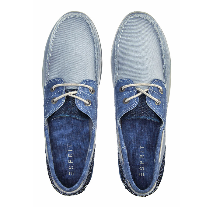 Esprit Denim Boat Shoes and Sneakers - Footwear 2013 Spring Summer Mens - Deck Top Siders & Casual Trainers Kicks - Made in Denim Finds #MadeInDenim #DenimFinds: Accessories, Headgear, Footwear, Shoes, Bags, Toys and Products Made in Denim, Quirky & Cool Finds, Denim Outerwear (coats, parkas, capes, jackets, vests and more)