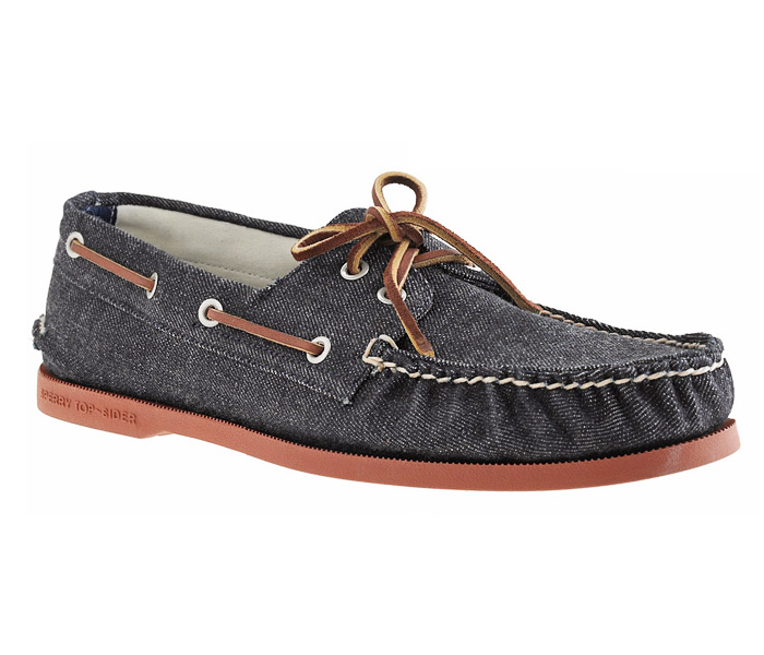 J.Crew Made in Denim Finds Mens 2013 Spring - Sperry Top-Sider Deck Boat Shoes & Wallace & Barnes Messenger Bag - Made in Denim Finds #MadeInDenim #DenimFinds: Accessories, Headgear, Footwear, Shoes, Bags, Toys and Products Made in Denim, Quirky & Cool Finds, Denim Outerwear (coats, parkas, capes, jackets, vests and more)