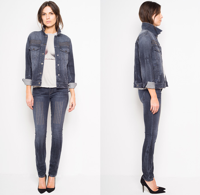 Kelly Wearstler Pavlov Denim Jacket with Studded Front and Graphic Embroidered Patched Back Details - 2013-2014 Fall Winter Womens Collection - Made in Denim Finds #MadeInDenim #DenimFinds #FridayFinds #FridayDenimFinds