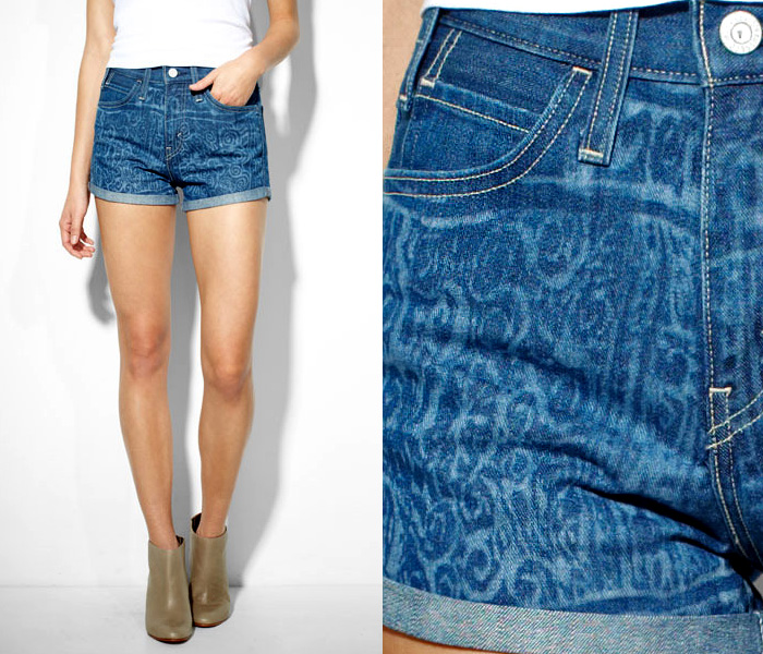 (1) 646 High Waist Jeans Roll Up Shorts North Carolina Cone Raw Denim - Levi’s 2013 Spring Womens Made in Denim Picks: Trend Watch: Hot Denim Styles, Upcoming Trends, Spotted at the Clothing Rack & Fresh New Jeans