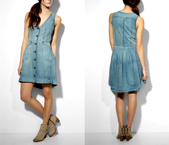 (2) Bustle Dress w Back Drapery - Levi’s 2013 Spring Womens Made in Denim Picks: Trend Watch: Hot Denim Styles, Upcoming Trends, Spotted at the Clothing Rack & Fresh New Jeans