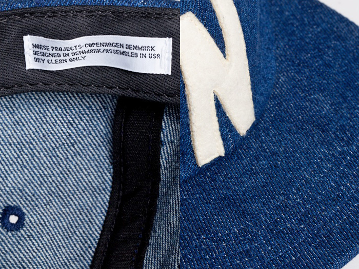 Norse Projects Denim Headwear Series - Denim Bucket Hat & Flap Cap - Made in Denim Finds #MadeInDenim #DenimFinds: Accessories, Headgear, Footwear, Shoes, Bags, Toys and Products Made in Denim, Quirky & Cool Finds, Denim Outerwear (coats, parkas, capes, jackets, vests and more)