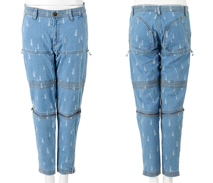 (6) Womens Cactus Print Light Blue or Ombre Blue Denim Jeans - Tsumori Chisato Womens Denim Finds 2013 Spring Summer - Made in Denim Finds #MadeInDenim #DenimFinds & Trend Watch #DenimJeansTrendWatch