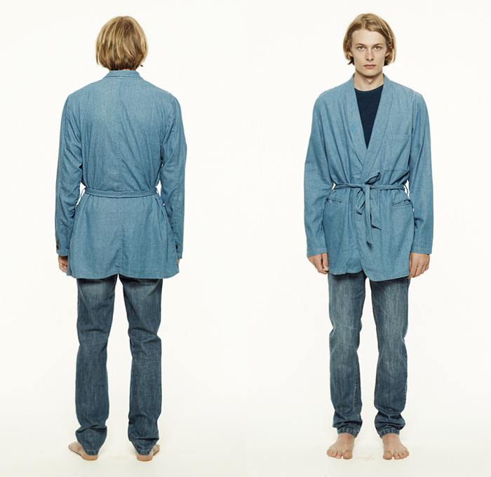 Vanishing Elephant Mens Daffodil Oversized Robe Denim Blazer - 2013-2014 Spring Summer Southern Hemisphere Australia Collection 