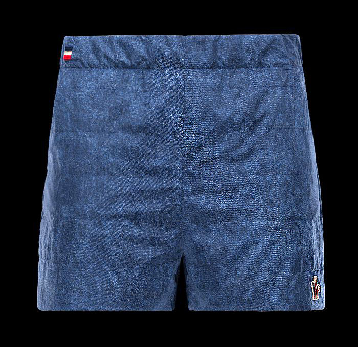 Moncler Grenoble 2014 Spring Summer Made in Denim Finds - Womens Cut Off Shorts Lightweight Downproof Nylon with Denim Print
