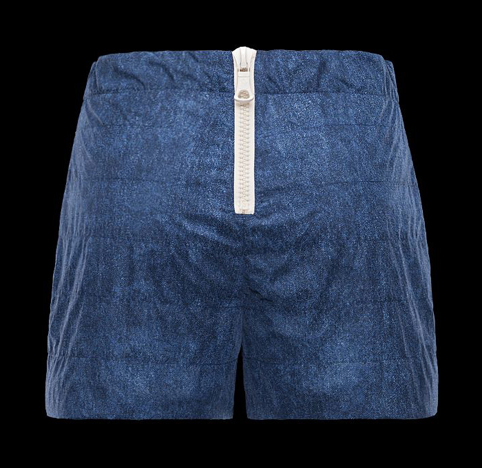 Moncler Grenoble 2014 Spring Summer Made in Denim Finds - Womens Cut Off Shorts Lightweight Downproof Nylon with Denim Print