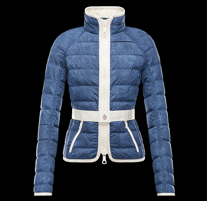Moncler Grenoble 2014 Spring Summer Made in Denim Finds - Womens Lilla Lightweight Downproof Nylon Jacket with Denim Print