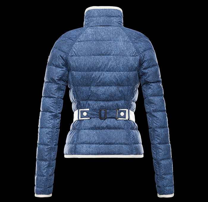 Moncler Grenoble 2014 Spring Summer Made in Denim Finds - Womens Lilla Lightweight Downproof Nylon Jacket with Denim Print
