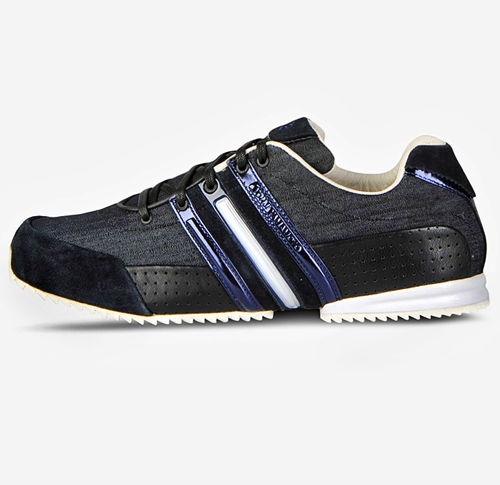 Y-3 Mens Sprint Denim Runner Shoes - Street Style Track Field Classic Trainers Denim with Suede Toe Tongue Accents Metallic Leather Canvas - Yohji Yamamoto x Adidas - 2014 Spring Summer Fashion Made in Denim Style Finds 