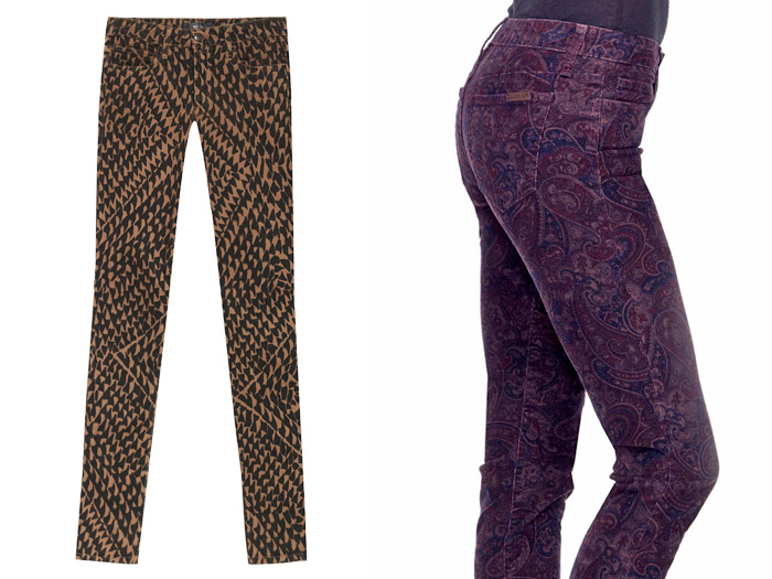 Printed Jeans for October Fall Winter 2012-2103: Trend Watch: Hot Denim Styles, Upcoming Trends, Spotted at the Clothing Rack & Fresh New Jeans