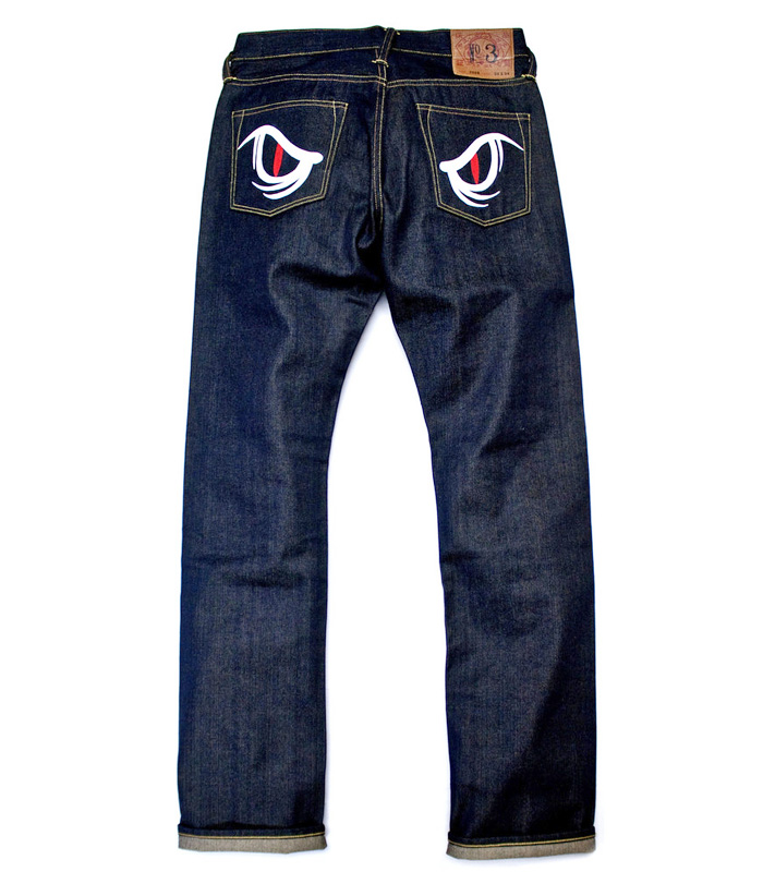 Evisu 2013 Chinese New Year Snake Eyes Hand Painted Denim Jeans: Trend Watch: Hot Denim Styles, Upcoming Trends, Spotted at the Clothing Rack & Fresh New Jeans