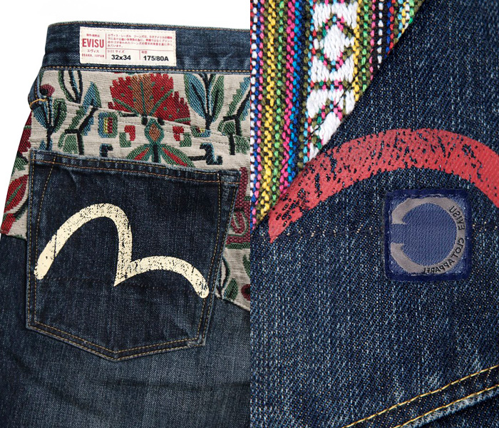 EVISU x CLOT First Collaborative Limited Edition Tribal Mayan Prints Washed Raw Dry Selvedge Shuttle Loom Denim Jeans - Case Study 001 with Edison Chen: Trend Watch: Hot Denim Styles, Upcoming Trends, Spotted at the Clothing Rack & Fresh New Jeans