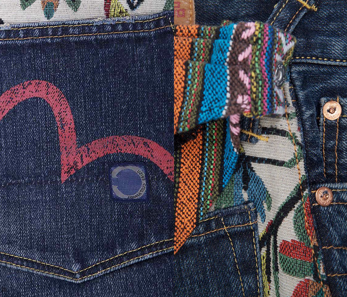 EVISU x CLOT First Collaborative Limited Edition Tribal Mayan Prints Washed Raw Dry Selvedge Shuttle Loom Denim Jeans - Case Study 001 with Edison Chen: Trend Watch: Hot Denim Styles, Upcoming Trends, Spotted at the Clothing Rack & Fresh New Jeans