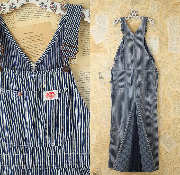 (7) Vintage Railroad Striped Overall Maxi Dress - Free People Denim One Piece Overalls Top Picks 2013 Spring: Trend Watch: Hot Denim Styles, Upcoming Trends, Spotted at the Clothing Rack & Fresh New Jeans