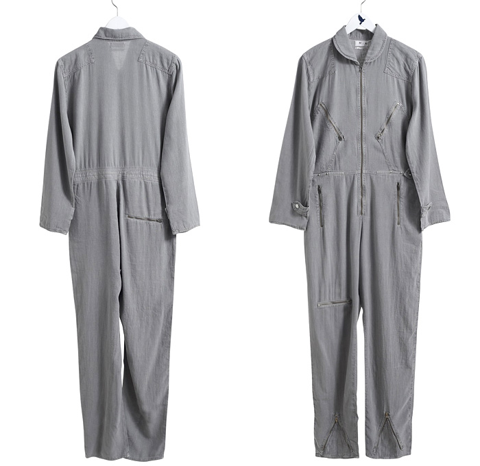 MiH Jeans Womens The Boiler Suit Zip Detail All-in-One - One Piece Jumpsuit Workwear 1970s Flight Suit Inspired - Trend Watch - Interesting News, Fashion Forecasts, Color Reports, Fresh New Jeans, Hot Denim Styles, Spotted at the Clothing Rack and Upcoming Trends