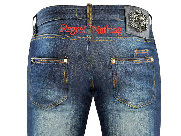 Army Blue - Philipp Plein Mens Straight Cut Conspicuous Studded Denim Jeans - Trend Watch Thursdays Menswear Fashion