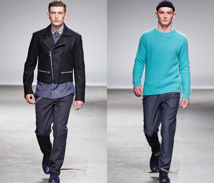 Denim and Jeanswear on the 2013-2014 Fall Winter Mens Runways Day 1 London Collections: Men: Designer Denim Jeans Fashion: Season Collections, Runways, Lookbooks and Linesheets