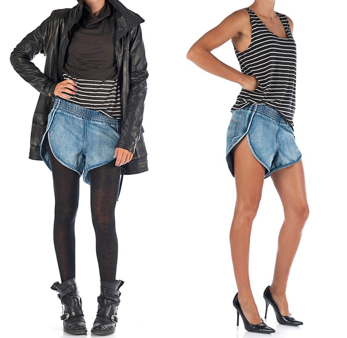 OneTeaspoon Womens Cobain Runner Dolphin Hem Jorts - 2014-2015 Pre Spring Summer Fashion Season Collection Southern Hemisphere Sydney Australia Denim Jeans Trend Watch