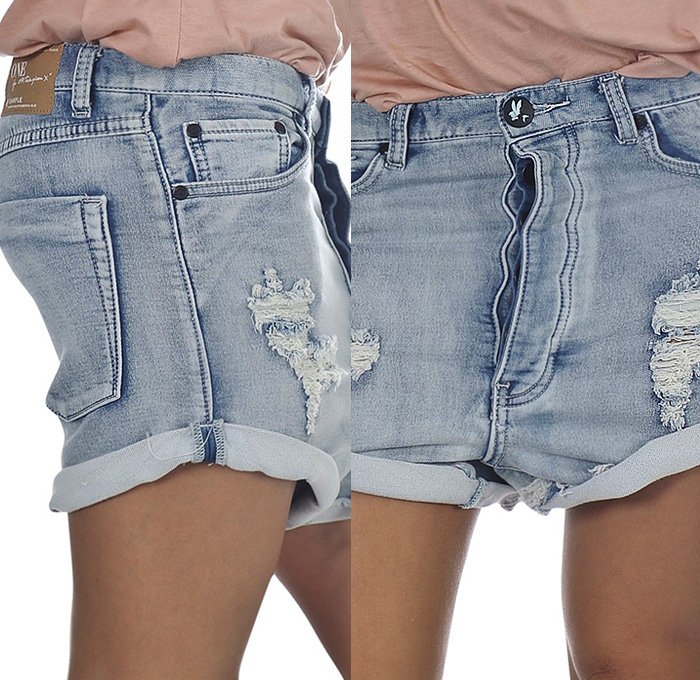 OneTeaspoon Womens Fiasco Knit Lovers Slouchy Boyfriend Denim Jeans Cutoffs Shorts - 2014-2015 Pre Spring Summer Fashion Season Collection Southern Hemisphere Sydney Australia Denim Jeans Trend Watch