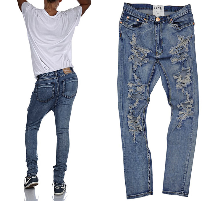 OneTeaspoon Womens Mustang Trashed Runaways Destroyed Denim Jeans - 2014-2015 Pre Spring Summer Fashion Season Collection Southern Hemisphere Sydney Australia Denim Jeans Trend Watch