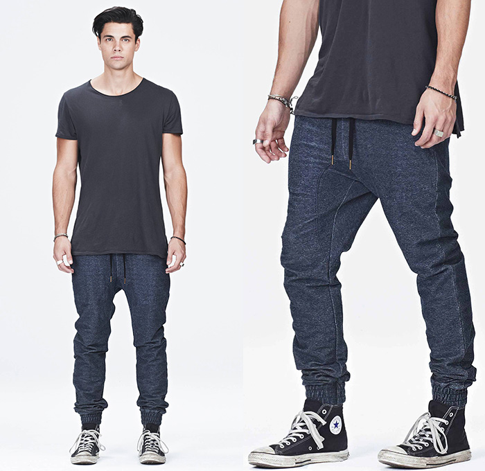 ZANEROBE Slapshot Track Pant Knit Denim Sweatpants | Denim Jeans ...