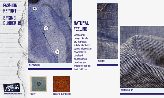 Denim Premiere Vision Fashion Report 2015 Spring Summer - Jeans Fabrics Deep Blue Light Dry Grey Bleached Structured Stretch Eco Friendly Engraved